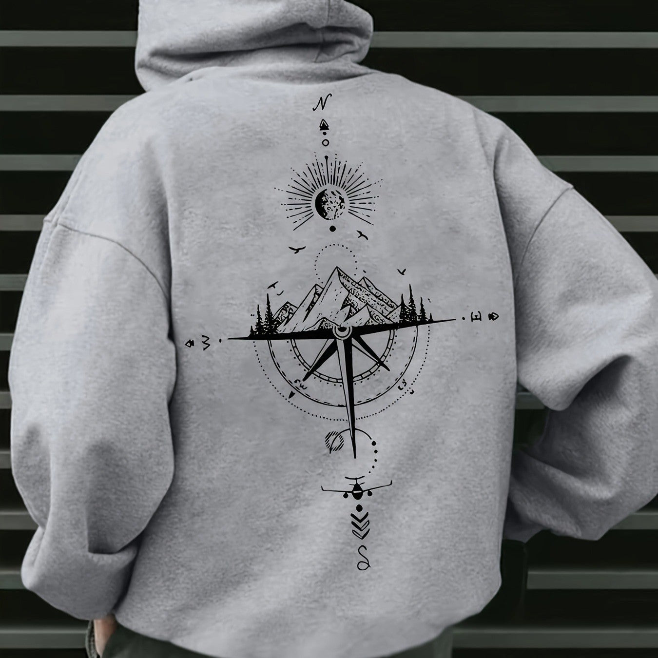 Trendy hoodie met trekkoord voor herfst en winter